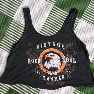 Forever 21 short waisted ruffle tank